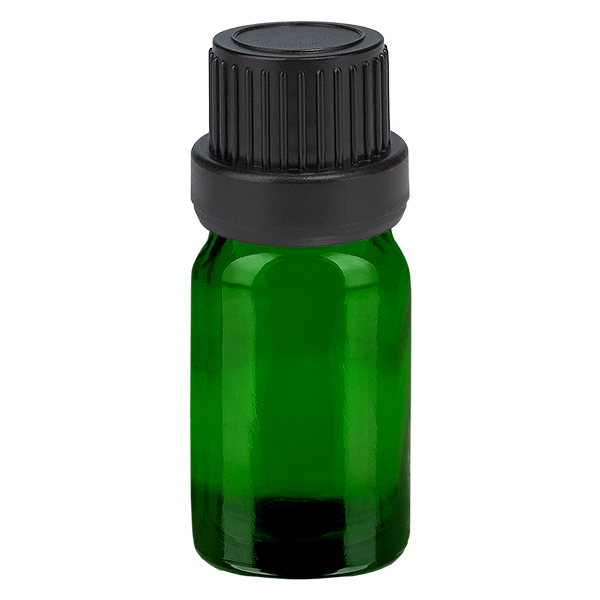 Frasco cuentagotas de 5ml 2mm negro con tapón inviolable GreenLine UT18/5