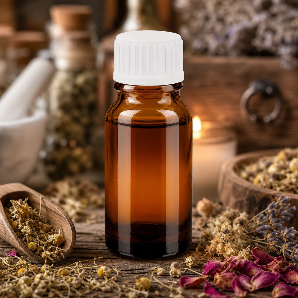 Frasco cuentagotas compacto de 10 ml con diseño ergonómico para facilitar su manejo en naturopatía