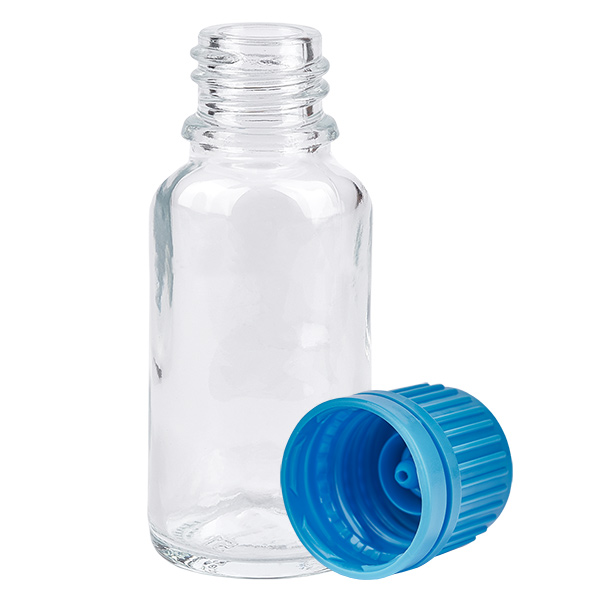 Frasco 20ml 11mm tapón rosca azul ClearLine UT18/20 Frasco 20ml 11mm tapón rosca azul ClearLine UT18/20