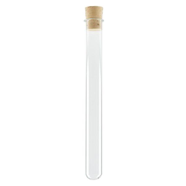 Tubo de ensayo 100x12mm con vidrio borosilicato, con corcho Tubo de ensayo 100x12mm con vidrio borosilicato, con corcho