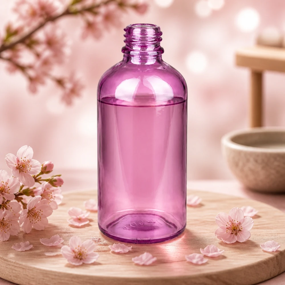 PurpleLine frasco de farmacia violeta de 100 ml con abertura ancha para facilitar el llenado y la dosificación