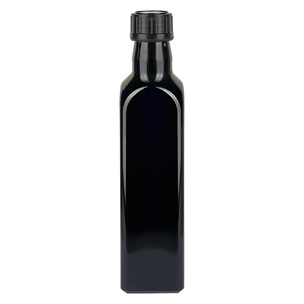 Aceitera de vidrio violeta 250ml cuadrada, UNI 31.5x24 Aceitera de vidrio violeta 250ml cuadrada, UNI 31.5x24