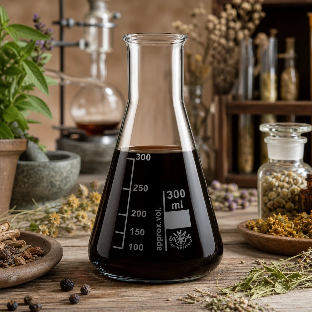 Matraz Erlenmeyer 300ml cuello estrecho