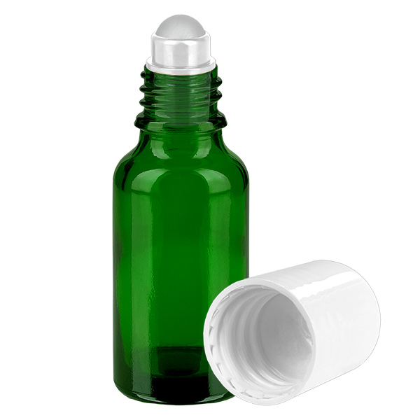 Frasco roll-on de 20 ml blanco Tapón estándar GreenLine UT18/20 Frasco roll-on de 20 ml blanco Tapón estándar GreenLine UT18/20