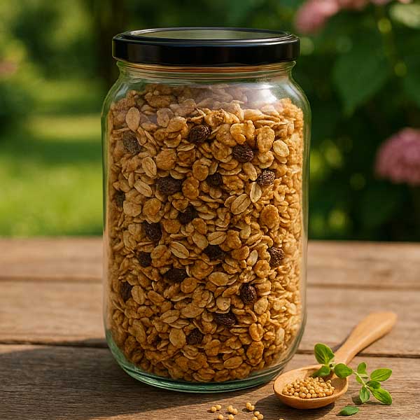 Tarro redondo 1062ml con tapa BasicSeal negro UNiTWIST