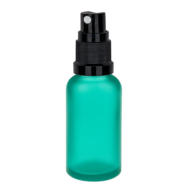 Frasco pulverizador de 30 ml negro con tapón estándar GreenLine UT18/30 Frasco pulverizador de 30 ml negro con tapón estándar GreenLine UT18/30