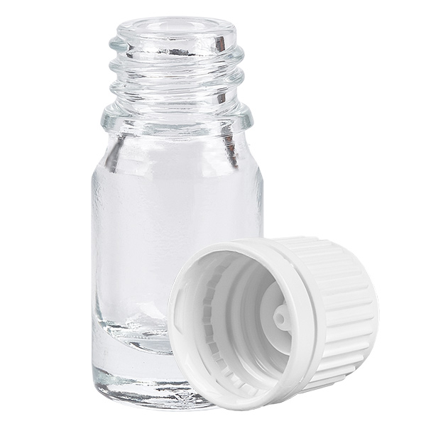 Botella 5ml tapón rosca 11mm blanco ClearLine UT18/5 Botella 5ml tapón rosca 11mm blanco ClearLine UT18/5