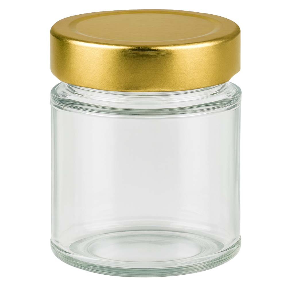 Tarro para miel de 200 g con tapa dorada BasicSeal UNiTWIST