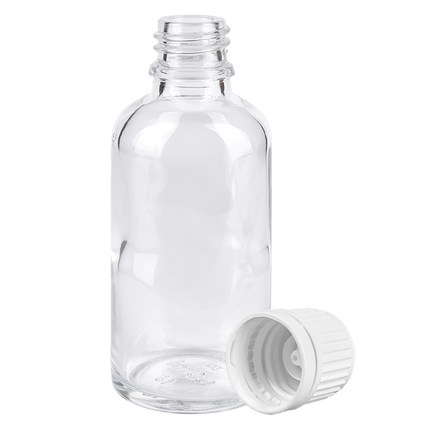 Frasco 50ml tapón rosca 11mm blanco ClearLine UT18/50 Frasco 50ml tapón rosca 11mm blanco ClearLine UT18/50