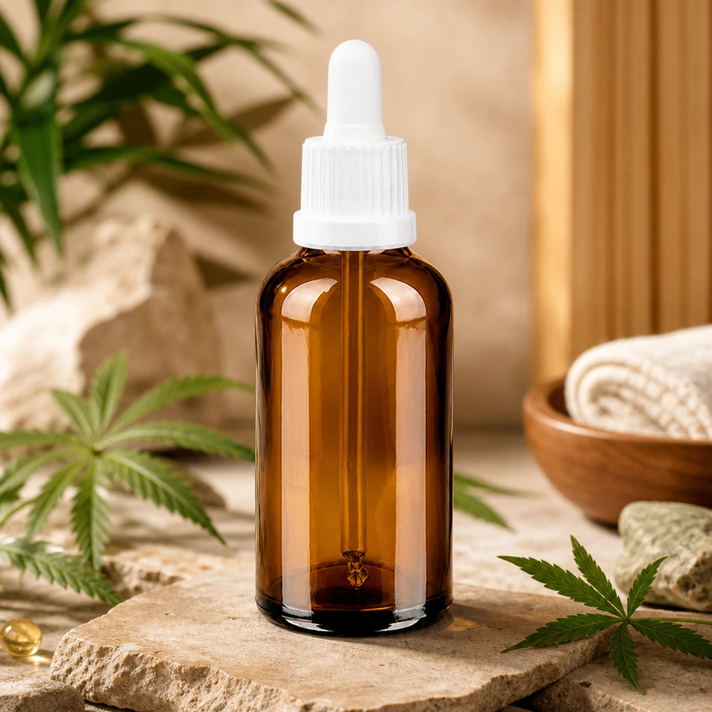 Frasco de cristal BrownLine de 50 ml con pipeta ideal para aceites esenciales y sueros