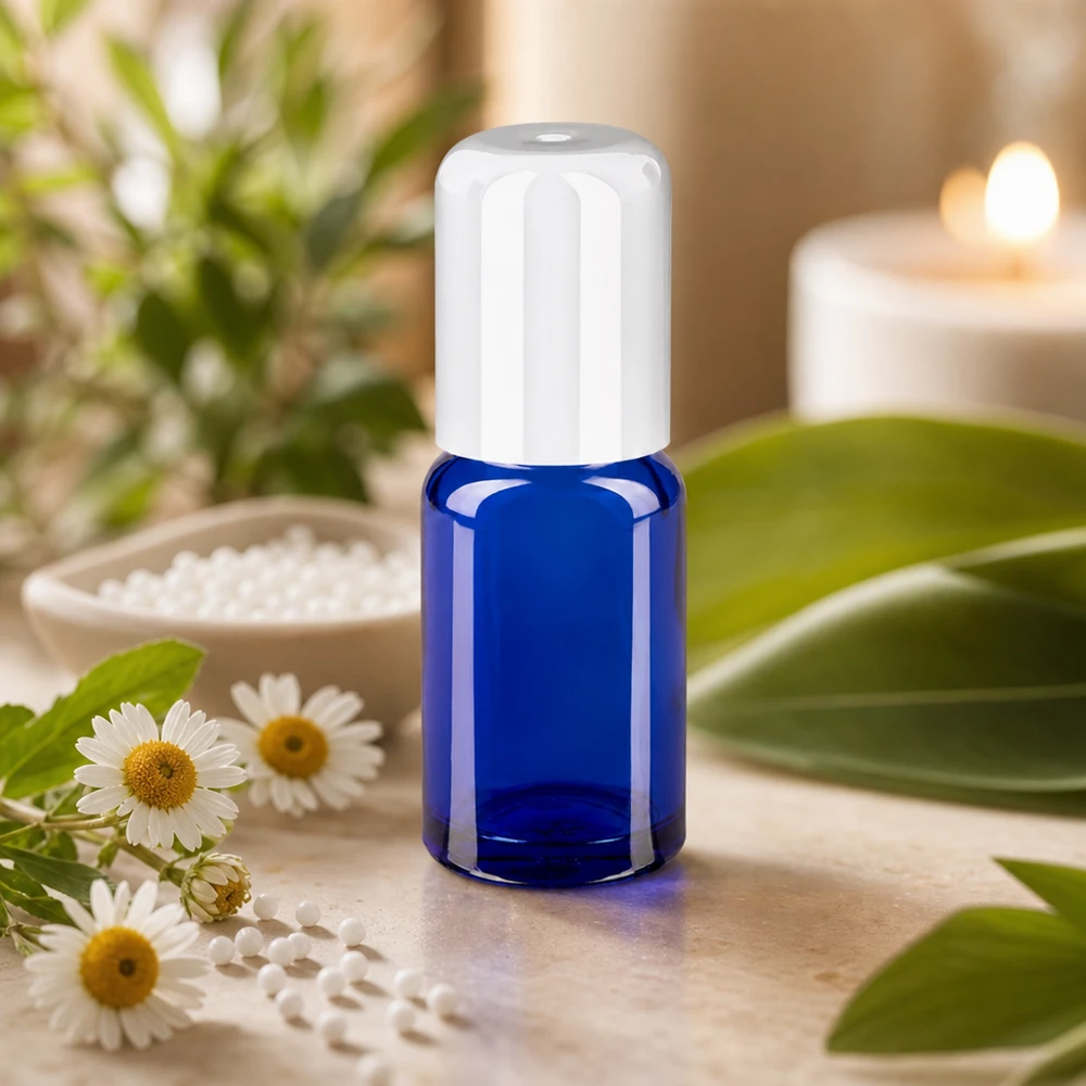 Robusta botella de cristal con tapón roll-on de 10 ml para un almacenamiento duradero de los aceites