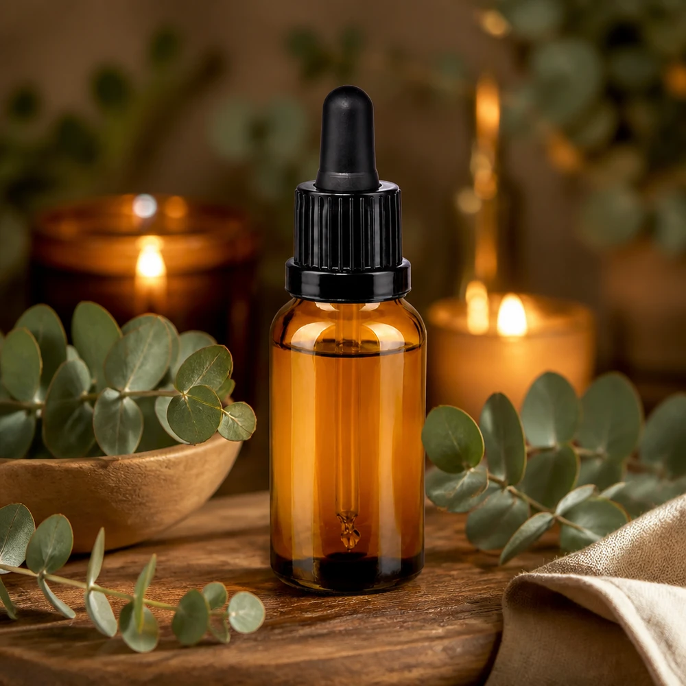 Frasco pipeta 20ml cierre inviolable negro BrownLine UT18/20 Frasco de vidrio ámbar de 20 ml de alta calidad con tapón de pipeta para aromaterapia y bienestar profesionales