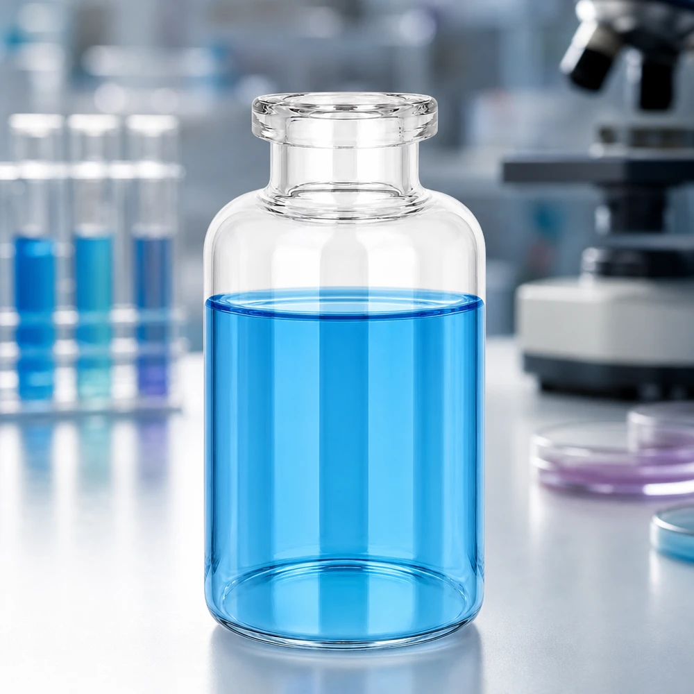 Frasco de inyección de vidrio transparente 30ml Hochwertige Injektionsflasche Klarglas 30ml für Injektionslösungen in klinischer Laborumgebung