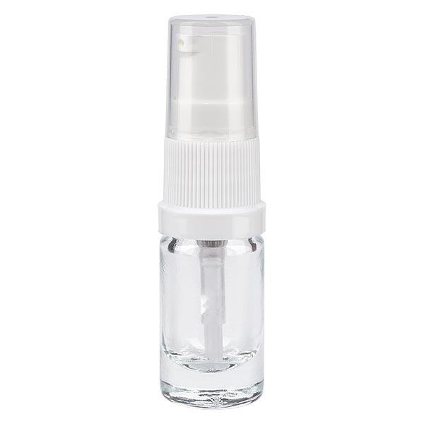 Botella de farmacia transparente 5ml loción bomba blanco estándar Botella de farmacia transparente 5ml loción bomba blanco estándar