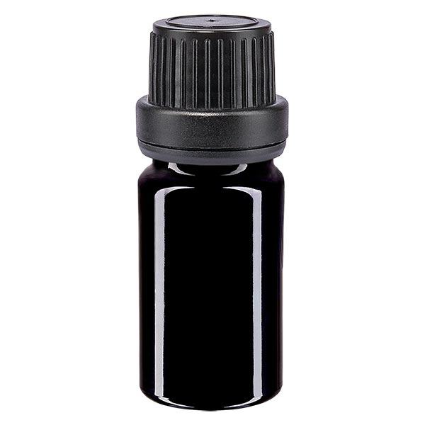Botella de farmacia violeta 5ml tapón cuentagotas anillo vertedor 2mm cierre inviolable negro Botella de farmacia violeta 5ml tapón cuentagotas anillo vertedor 2mm cierre inviolable negro