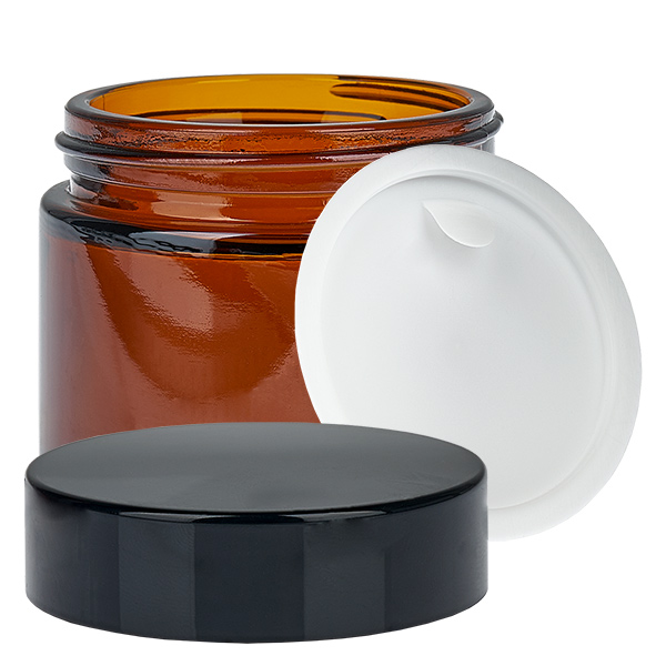Tarro de cristal 60ml marrón con tapa insertable UNiTWIST Tarro de cristal 60ml marrón con tapa insertable UNiTWIST