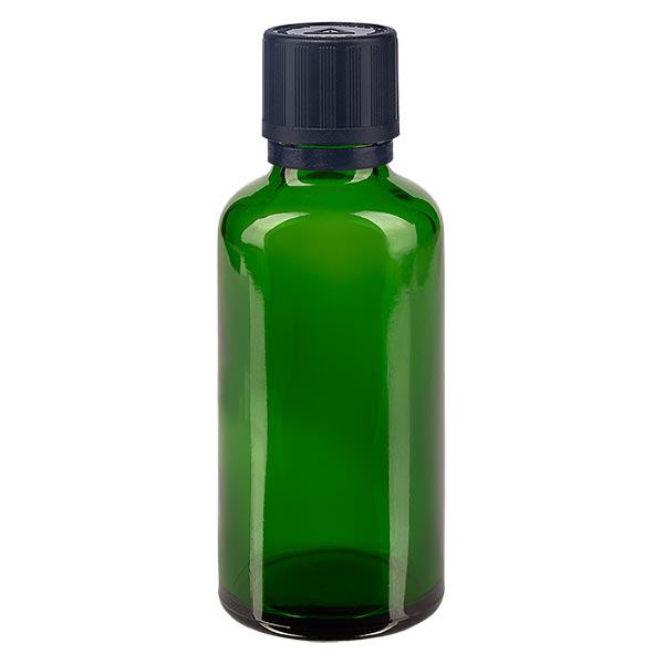 Botella de farmacia verde 50ml tapón cuentagotas anillo vertedor 1mm negro cierre de seguridad para niños símbolo de advertencia ciego cierre inviolable Botella de farmacia verde 50ml tapón cuentagotas anillo vertedor 1mm negro cierre de seguridad para niños símbolo de advertencia ciego cierre inviolable