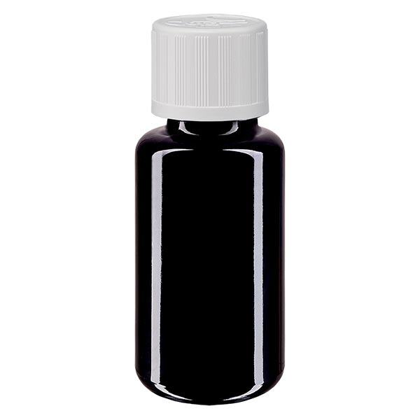 Botella de farmacia violeta 20ml cuentagotas blanco estándar a prueba de niños Botella de farmacia violeta 20ml cuentagotas blanco estándar a prueba de niños