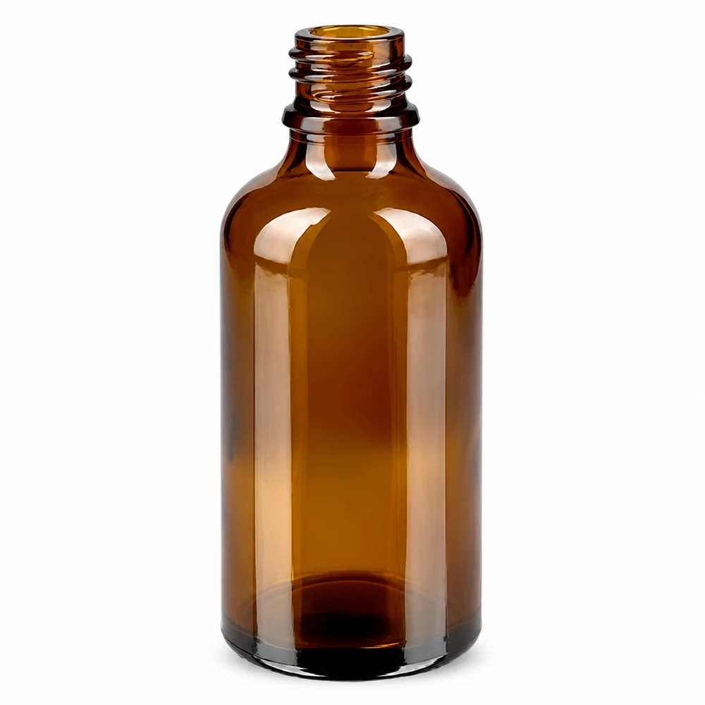Frasco gotero 50ml 0.7mm blanco cierre inviolable BrownLine UT18/50 Frasco de vidrio marrón de 50 ml con tapón cuentagotas para aceites esenciales y cosméticos BrownLine UT18