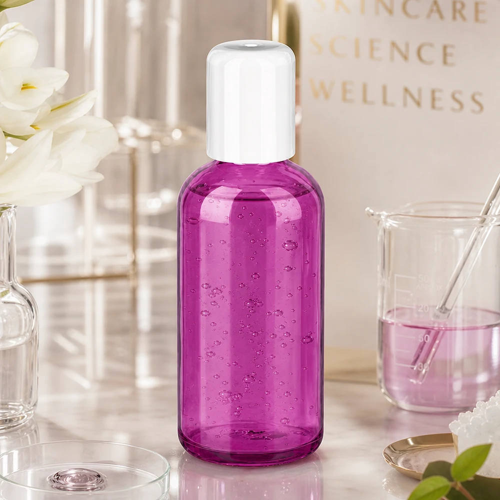 Frasco roll-on de 100 ml blanco estándar PurpleLine UT18/100 Frasco roll-on compacto de 100 ml con tapón blanco STD para el cuidado móvil de la piel y la aromaterapia