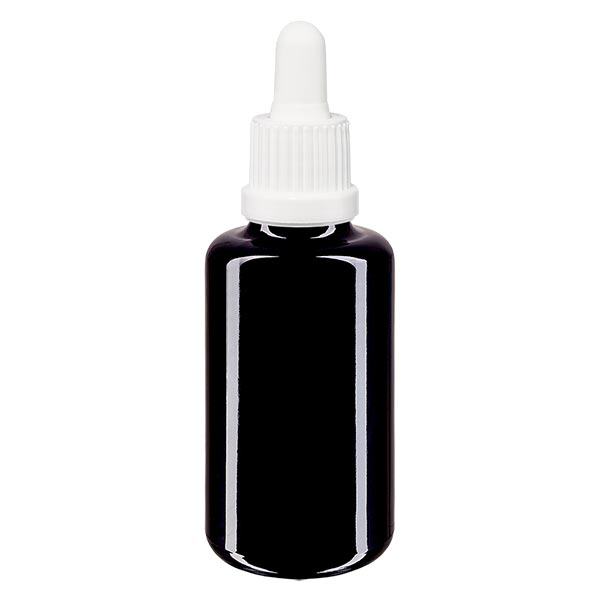 Botella de farmacia pipeta violeta 30ml tapón inviolable blanco Botella de farmacia pipeta violeta 30ml tapón inviolable blanco