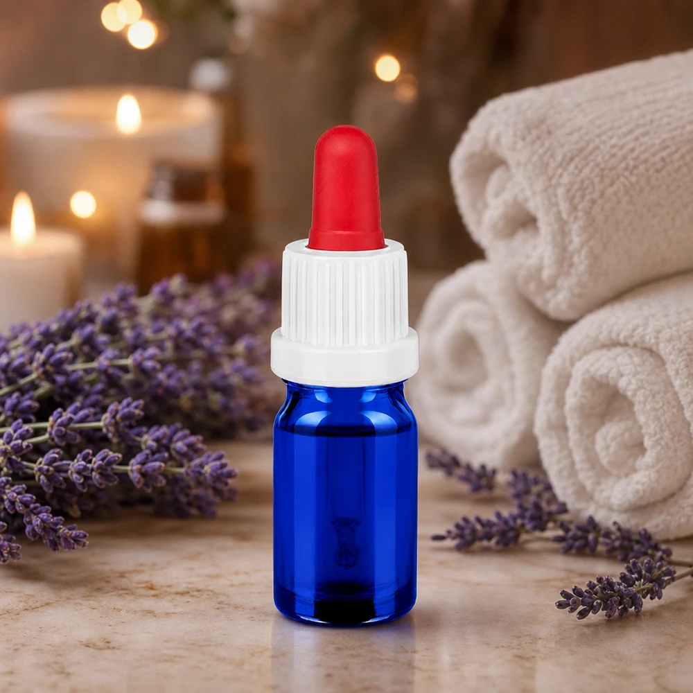 Frasco pipeta profesional de 5 ml BlueLine UT18/5 con protección UV mediante vidrio azul para aplicaciones de laboratorio