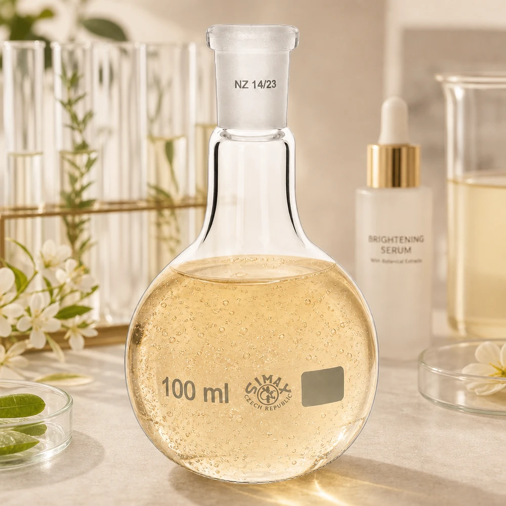 Matraz Erlenmeyer 100ml con junta esmerilada estándar (14/23) Matraz de fondo redondo de 100 ml con contenido de oro y junta esmerilada estándar 14/23 para química orgánica