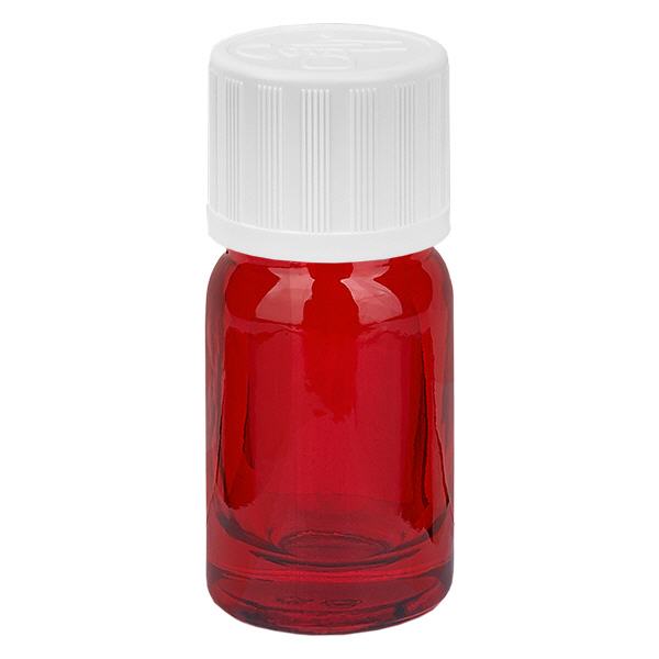 Botella 5ml 11mm tapón rosca blanco con precinto de seguridad RedLine UT18/5 Botella 5ml 11mm tapón rosca blanco con precinto de seguridad RedLine UT18/5