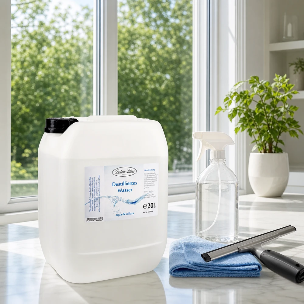 Agua destilada 20L Doktor-Klaus Agua destilada 20L Doktor-Klaus con práctica asa para facilitar su transporte
