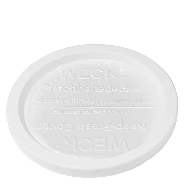 Tapa de frescor WECK blanca para vasos RR100 de 370 ml Tapa de repuesto con relieve y anillo de sellado