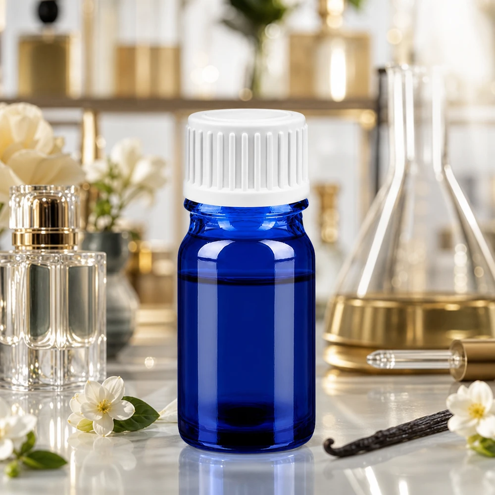 Frasco de vidrio azul de alta calidad de 5 ml con tapón cuentagotas de precisión para aplicaciones profesionales