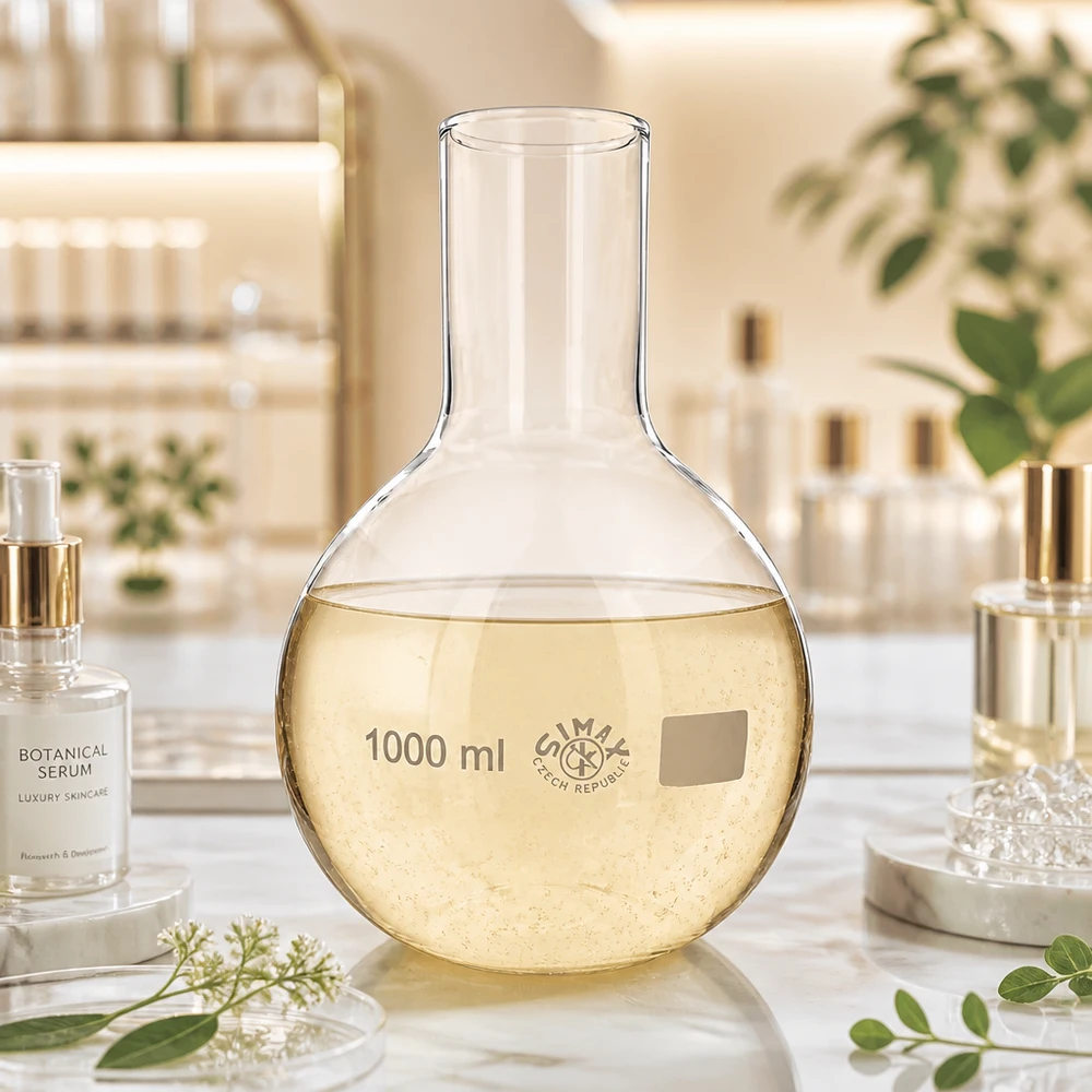 Frasco de laboratorio de 1000 ml con gran abertura para facilitar la limpieza y una accesibilidad óptima