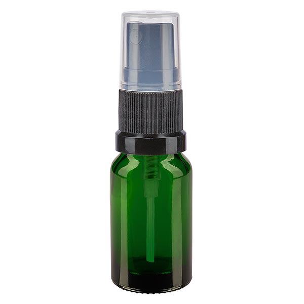 Botella de farmacia verde 10ml pulverizador negro Botella de farmacia verde 10ml pulverizador negro
