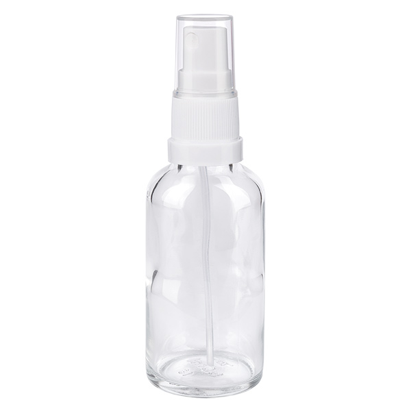 Frasco pulverizador 30ml blanco/transparente tapón estándar ClearLine UT18/30 Frasco pulverizador 30ml blanco/transparente tapón estándar ClearLine UT18/30