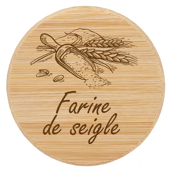 Couvercle en bois "farine de seigle" pour WECK RR100 Couvercle en bois "farine de seigle" pour WECK RR100