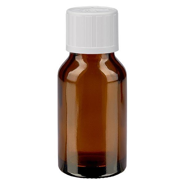 Botella de farmacia marrón 30ml tapón de rosca blanco a prueba de niños estándar Botella de farmacia marrón 30ml tapón de rosca blanco a prueba de niños estándar