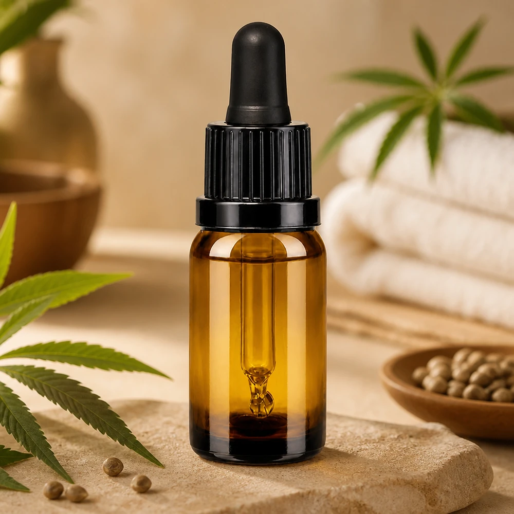 Frasco pipeta 10ml cierre inviolable negro BrownLine UT18/10 Frasco pipeta 10ml BrownLine con tapón OV negro para aromaterapia profesional y cosmética natural