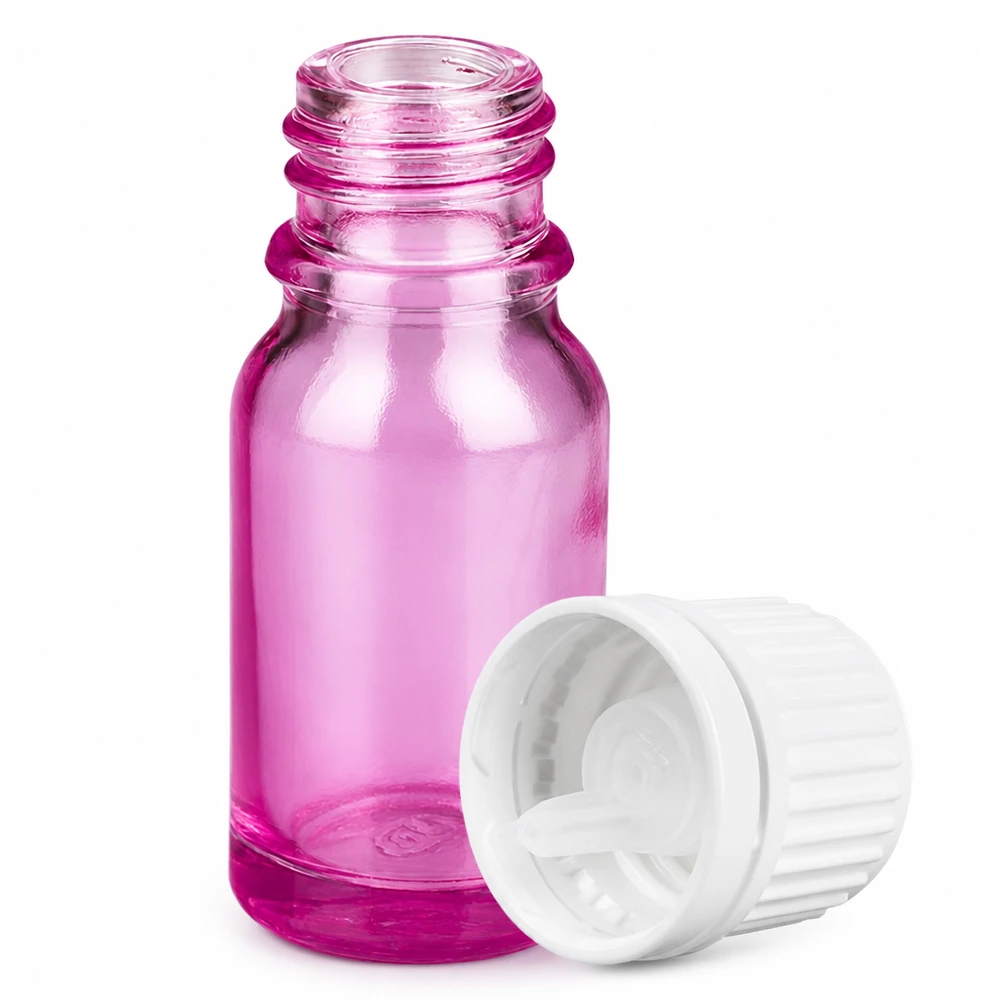 Frasco cuentagotas de 10 ml 0,7 mm blanco Originalidad tapón de rosca PurpleLine UT18/10 Frasco de vidrio violeta PurpleLine de 10 ml con cuentagotas de 0,7 mm para una dosificación precisa UT18/10