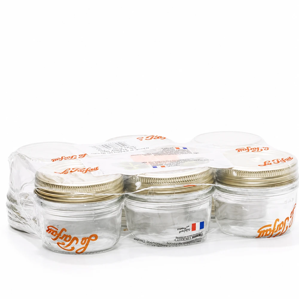 Vasos Familia Wiss de 245 ml con sistema de tapa de 2 piezas Juego de 6 tarros de conserva Le Parfait