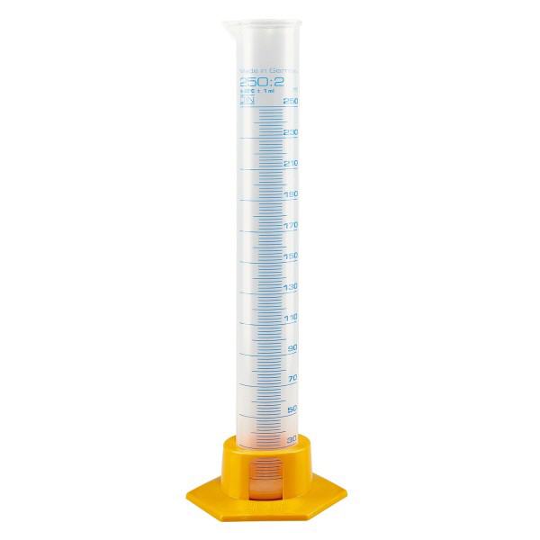250 ml probeta graduada de polipropileno con base amarilla 250 ml probeta graduada de polipropileno con base amarilla