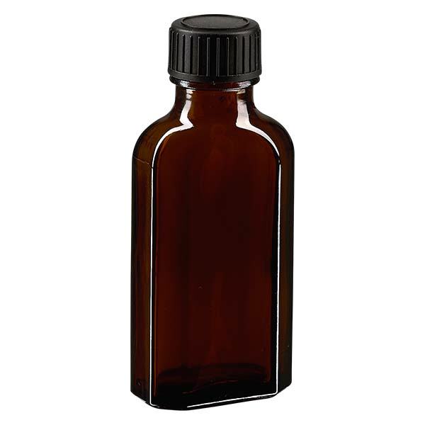 Tapón de rosca marrón Meplat de 50 ml con disco de sellado EPE