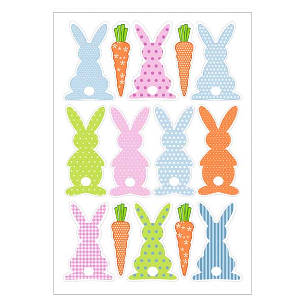 Pegatinas "Rally de conejitos" (14 pegatinas transparentes) Pegatinas "Rally de conejitos" (14 pegatinas transparentes)