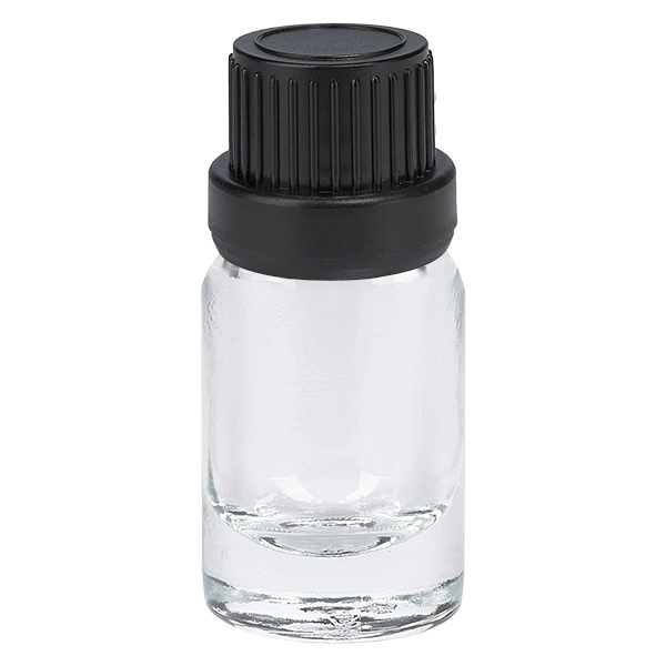 Botella 5ml tapón rosca 11mm negro ClearLine UT18/5 Botella 5ml tapón rosca 11mm negro ClearLine UT18/5
