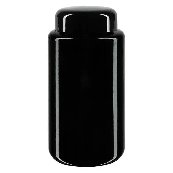 Tarro de boca ancha vidrio violeta 200ml, con tapa negra Tarro de boca ancha vidrio violeta 200ml, con tapa negra