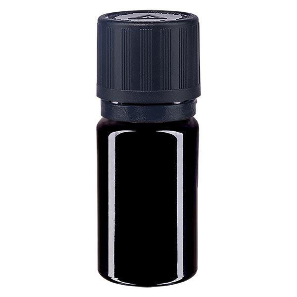 Botella de farmacia violeta 5ml tapón cuentagotas anillo vertedor 1mm negro cierre de seguridad para niños símbolos de advertencia chupete cierre a prueba de manipulaciones Botella de farmacia violeta 5ml tapón cuentagotas anillo vertedor 1mm negro cierre de seguridad para niños símbolos de advertencia chupete cierre a prueba de manipulaciones