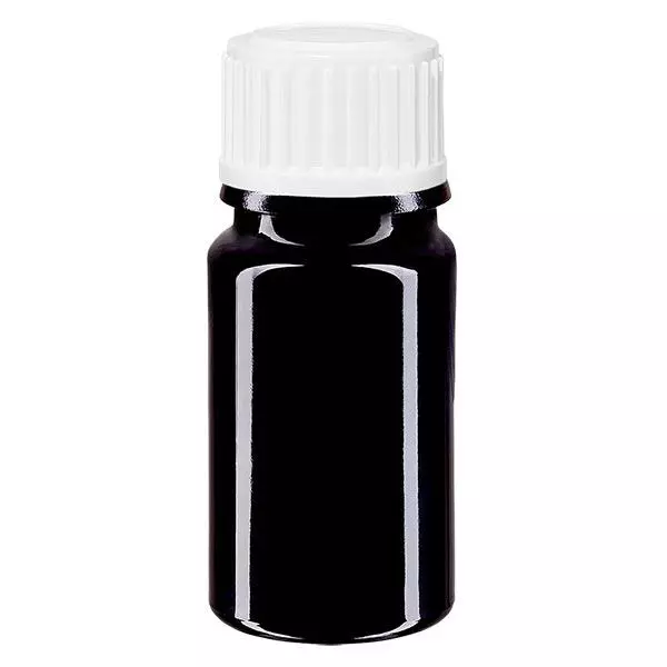 Botella de farmacia violeta 5ml tapón cuentagotas blanco 0,8mm estándar Botella de farmacia violeta 5ml tapón cuentagotas blanco 0,8mm estándar