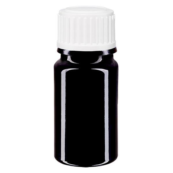 Botella de farmacia violeta 5ml tapón cuentagotas blanco 0,8mm estándar Botella de farmacia violeta 5ml tapón cuentagotas blanco 0,8mm estándar