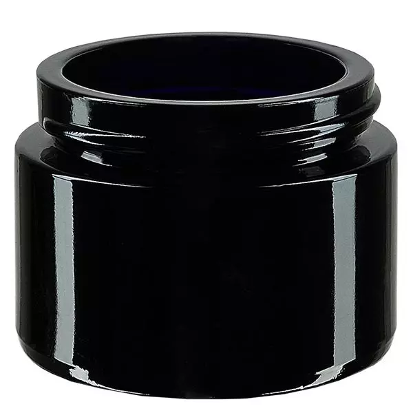Tarro cosmético de vidrio violeta 50ml, sin tapa Tarro cosmético de vidrio violeta 50ml, sin tapa