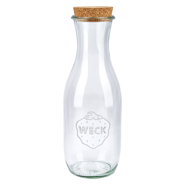 1062ml botella de zumo WECK RR60 con corcho natural 1062ml botella de zumo WECK RR60 con corcho natural