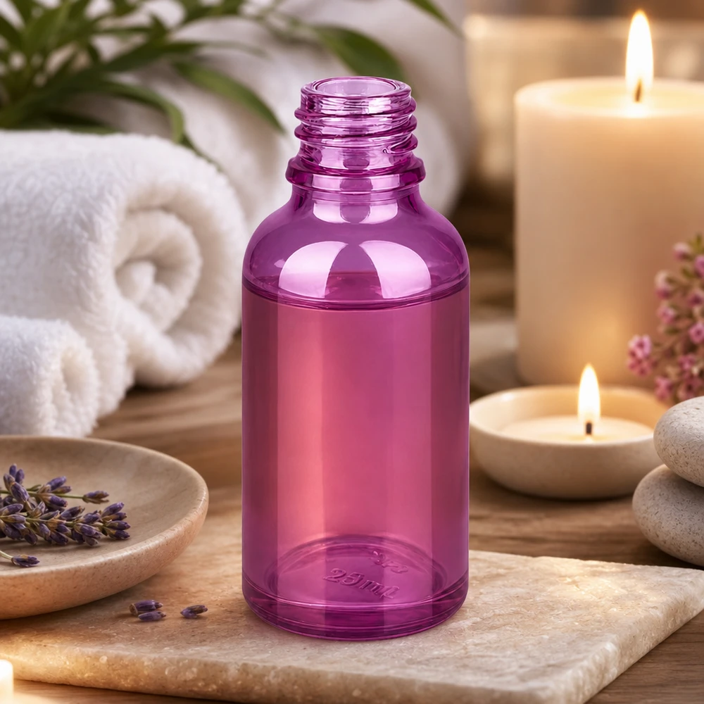 Frasco de farmacia de 30 ml PurpleLine UT18/30 UNiTWIST Pequeño frasco de vidrio PurpleLine de 30 ml en elegante color púrpura para aromaterapia y bienestar
